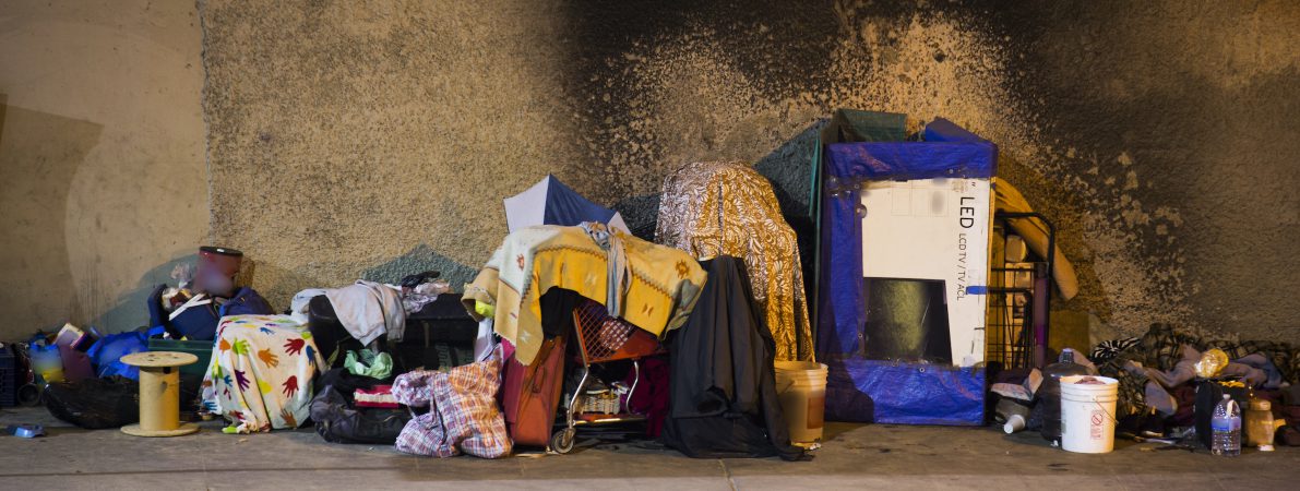 A Los Angeles Homeless encampment.